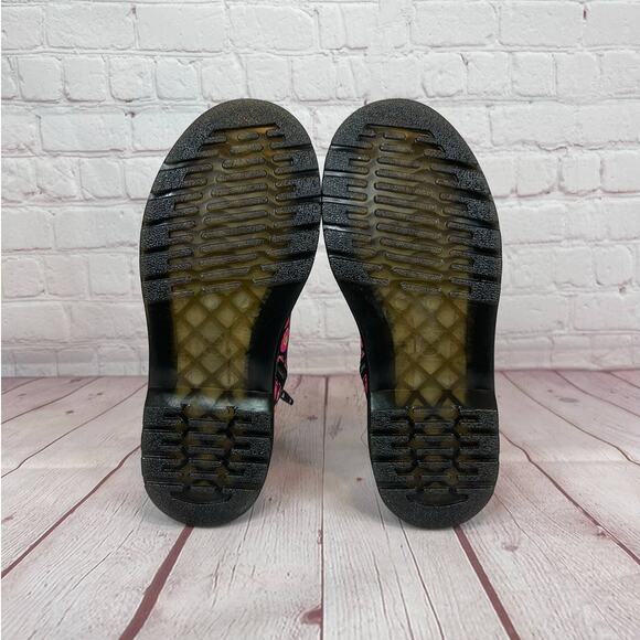 Dr.Martens 1460 Pink Leopard Hydro Leather Lace Up Boots Girls Youth Size 3 - Picture 10 of 11